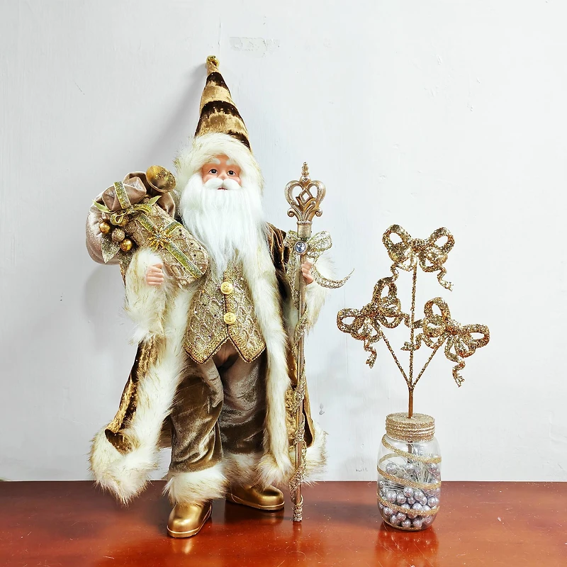 13.5" Gold Glitter Bow Trio Pick by Ashland®