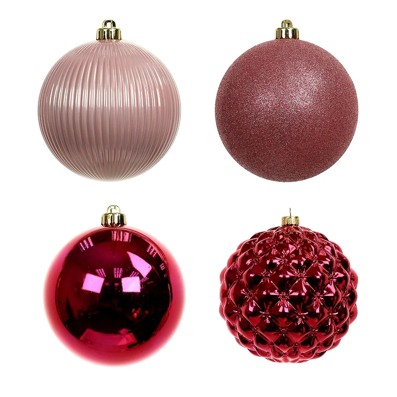 5 Pack 5.9" Pink Mix Shatterproof Ball Ornaments by Ashland®