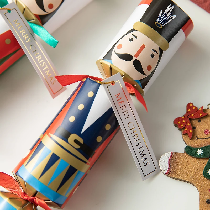 Glitzhome® 10" Christmas Nutcracker Party Cracker with Gift Contents, 8ct.