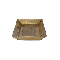 Hello Honey® 11.5" Gold Finish Decorative Hammered Aluminum Tray
