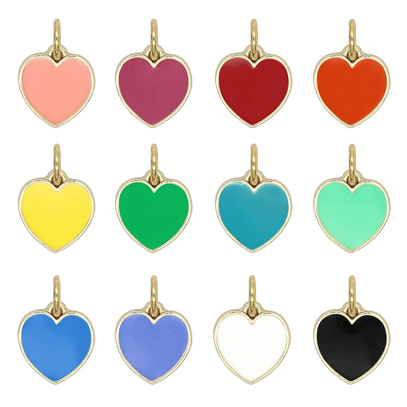Enamel Hearts Charm Mix by Bead Landing™