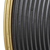 CosmoLiving by Cosmopolitan 35" Black Modern Metal Round Wall Mirror