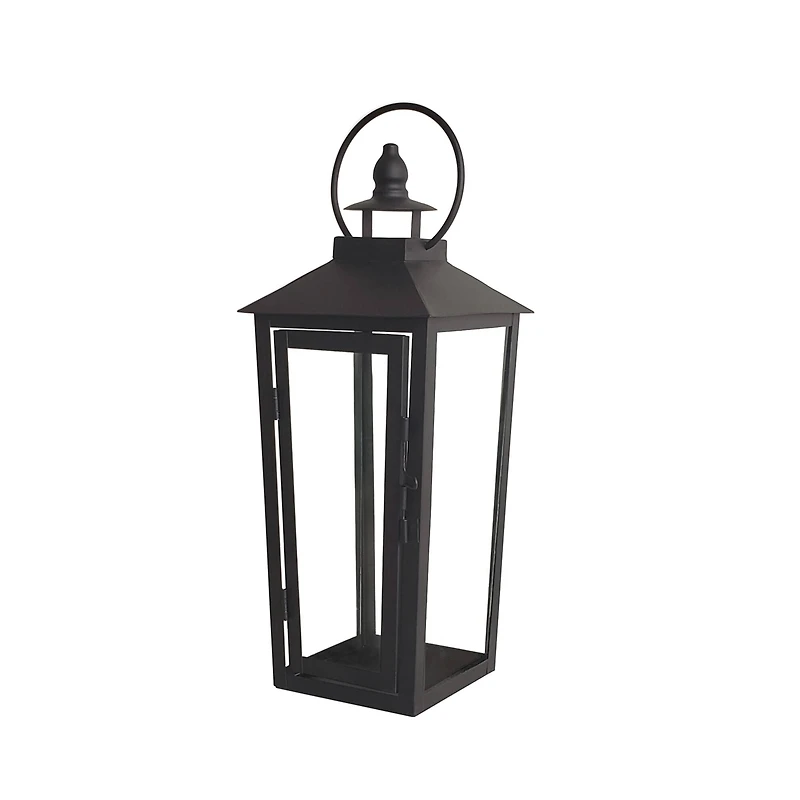 12.2" Black Metal Lantern by Ashland®