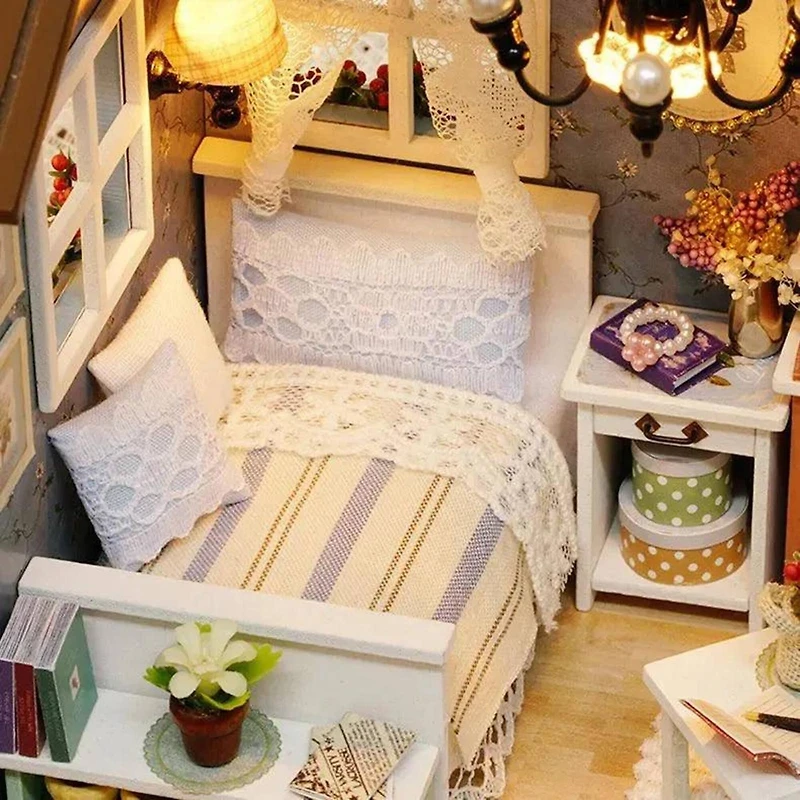 Wizardi Miniature Roombox Summer Terrace Dollhouse Kit