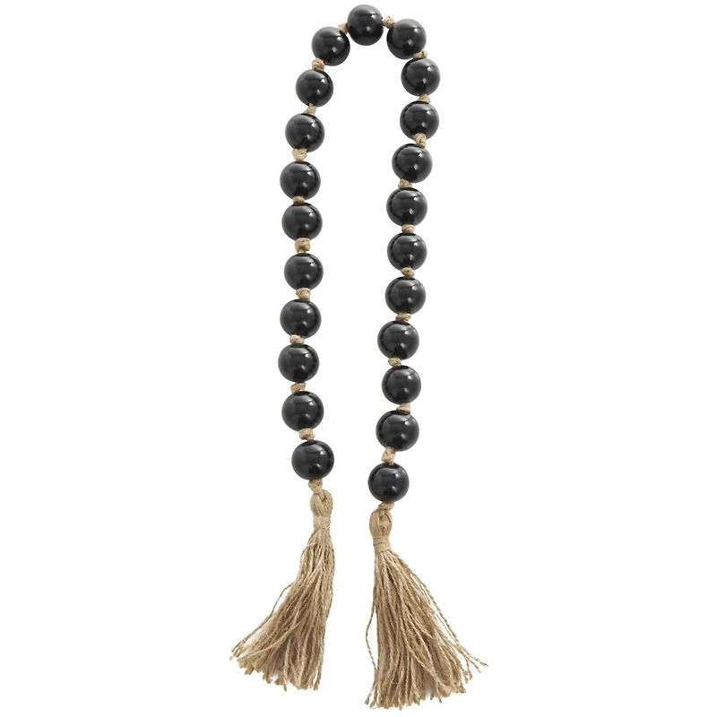 4ft. Glass Handmade Round Beaded Garland with Tassel