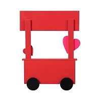 Glitzhome® 10" Valentine's Wooden Kissing Booth Table Décor