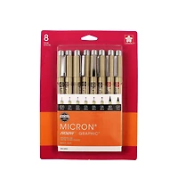 Pigma® Micron® Black Brush & Fine Point Pen Set