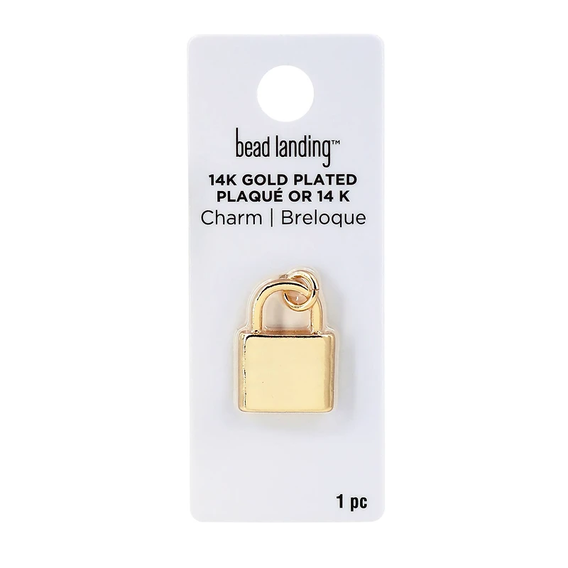 14K Gold Plated Lock Charm by Bead Landing™