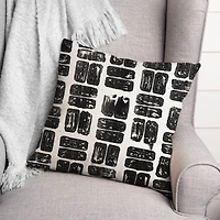 Neutral Black Pattern 18" x 18" Throw Pillow