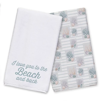 To The Beach & Back Stripe Tea Towel Set