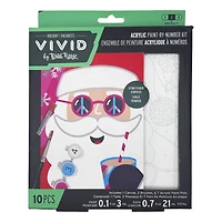 VIVID by Brea Reese® Peace Santa Acrylic Paint-by-Number Kit