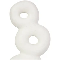 18" White Abstract Stacked Circle Ring Sculpture