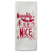 DII® Assorted Naughty Nice Holiday Printed Dishtowel Set