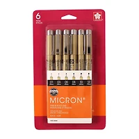 Micron® Black Fine & Bold Line Ink Pens, 6ct.