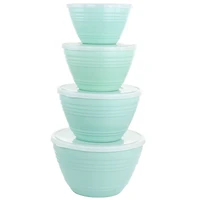 Martha Stewart Turquoise Plastic Bowl Set with Lids
