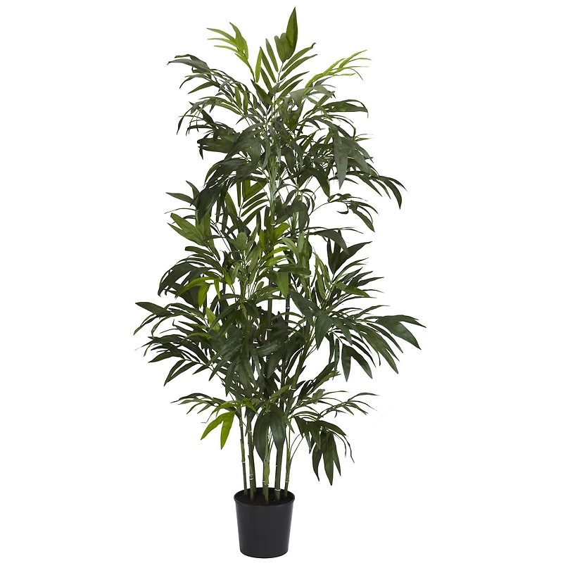 6ft. Potted Bamboo Palm Silk Tree