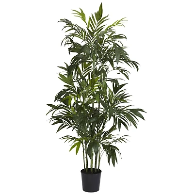 6ft. Potted Bamboo Palm Silk Tree