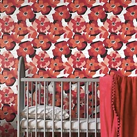 RoomMates Red Poppy Punch Peel & Stick Wallpaper