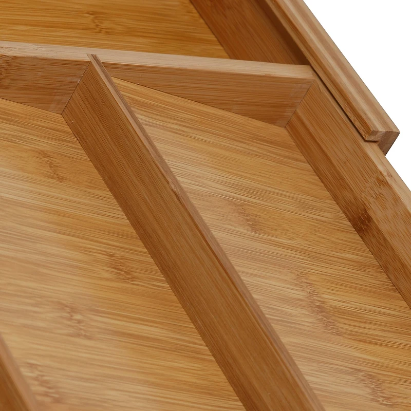Honey Can Do Natural Adjustable Bamboo Drawer Organizer