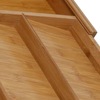 Honey Can Do Natural Adjustable Bamboo Drawer Organizer