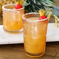 Kate Aspen® 13oz. Beaded Floral Rose Gold Drinking Glasses, 6ct.