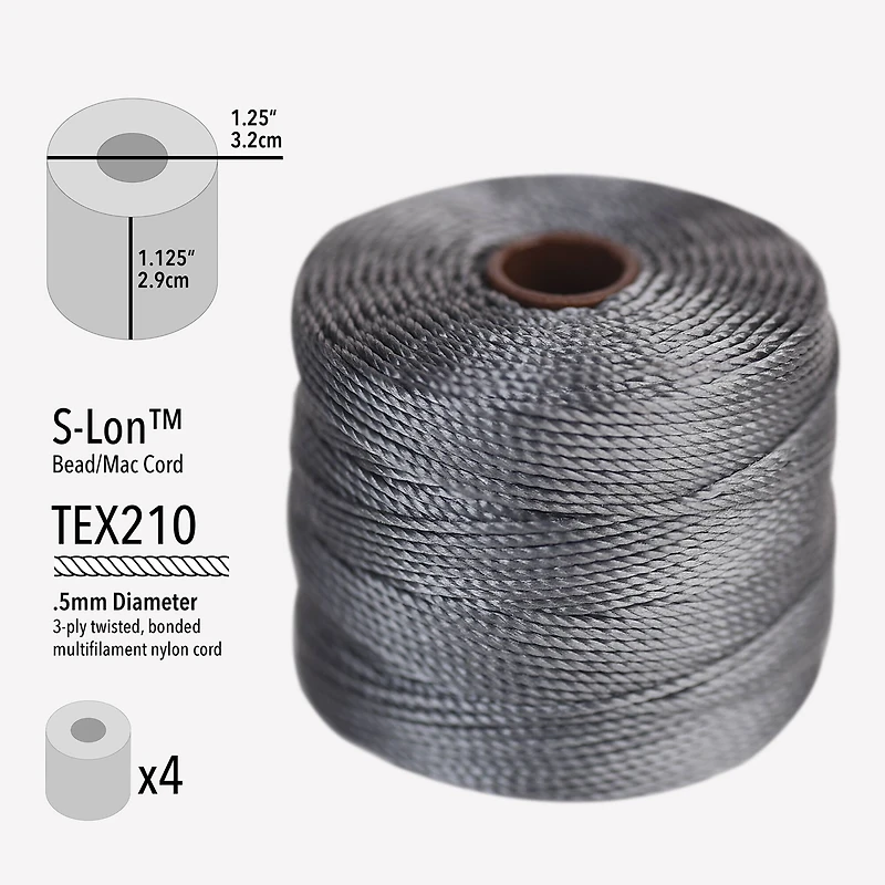 The Beadsmith® S-Lon™ 0.5mm Basic Bead Cord Mix