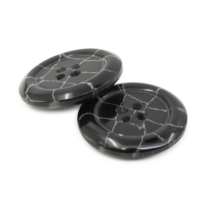 Dritz® 23mm Black Recycled Polyester Round Button, 6ct.