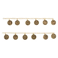 Antique Gold Metal Zodiac Beads, 17mm by Bead Landing™