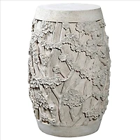 Design Toscano® 24" Stone Finish Sakura Cherry Blossom Asian Sculptural Pedestal Table