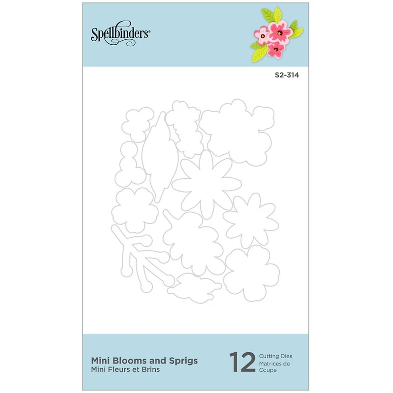 Spellbinders® Mini Blooms & Sprigs Etched Die Set