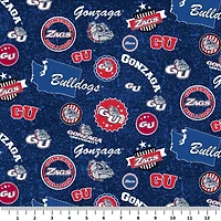 NCAA Gonzaga University Bulldogs Cotton Fabric