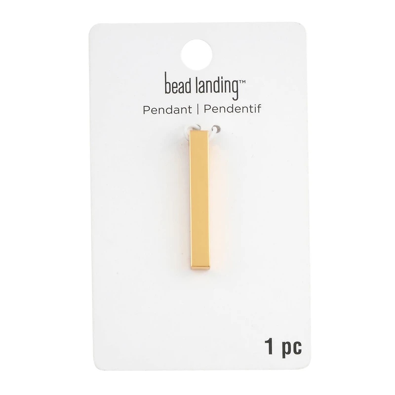 Gold Metal Bar Pendant by Bead Landing™