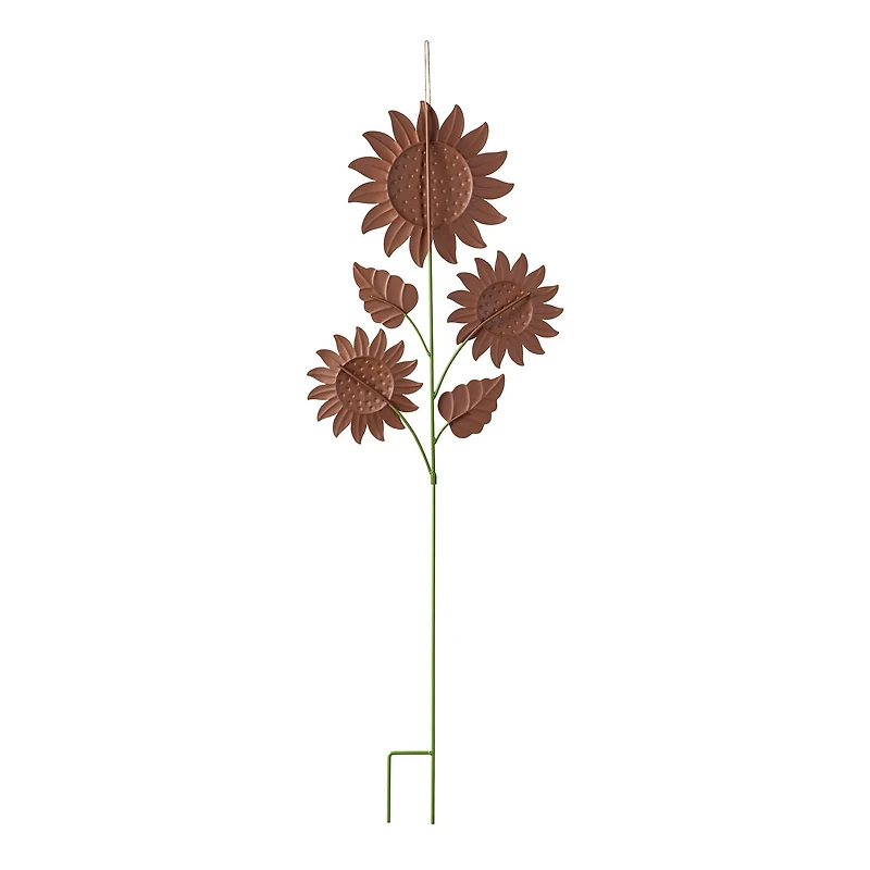 Glitzhome® 48.25" Fall Metal Sunflowers Yard Stake