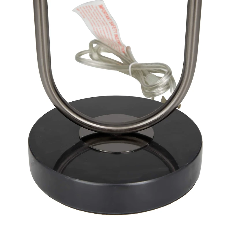 Black Iron Modern Accent Lamp 12" x 12" x 20"