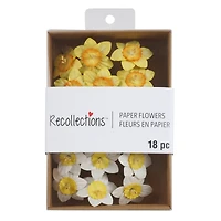 Yellow & White Daffodil Paper Flowers by Recollections™, 18ct.