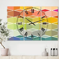 Designart 'Flanneur (Square) Oversized Mid-Century Multipanel Wall Clock