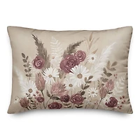 Boho Flowers 20" x 14" Indoor/Outdoor Pillow