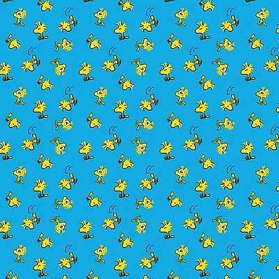 Peanuts® Woodstock Blue Cotton Fabric