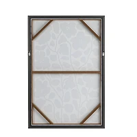 Hello Honey® 36.5" Black & Cream Flowers Framed Wall Decoration