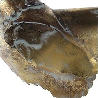 13.25" Bronze Patina Chicken Metal Garden Sculpture