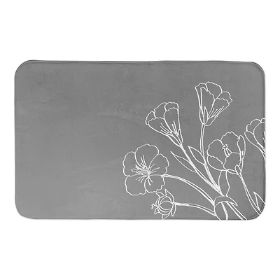 Vintage Botanical 34" x 21" Bath Mat