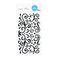 Black Glitter Swirl Stickers by Recollections™