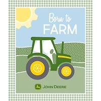 John Deere Nursery Born To Farm Panel Cotton Fabric
