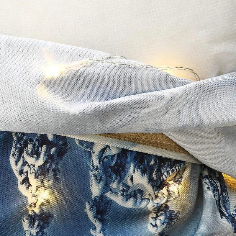 Winter Scene Pillow with LED Lights