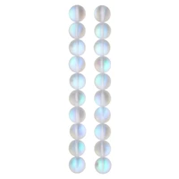 White Opal Glass Round Beads, 10mm by Bead Landing™