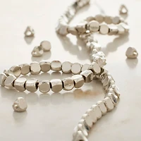 12 Pack: Rhodium Metal Irregular Shape Beads, 3mm by Bead Landing™