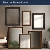 Head West 30" Espresso Framed Wall Vanity Mirror