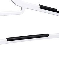 Honey Can Do White & Black Rubber Grip No-Slip Plastic Hangers, 50ct.