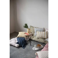 Hello Honey® 20" Embroidered Dots & Tassels Cotton Slub Square Pillow