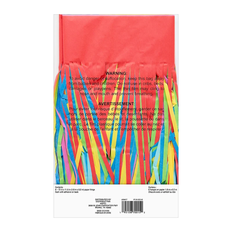 72" Bright Fringe Backdrop by Celebrate It™